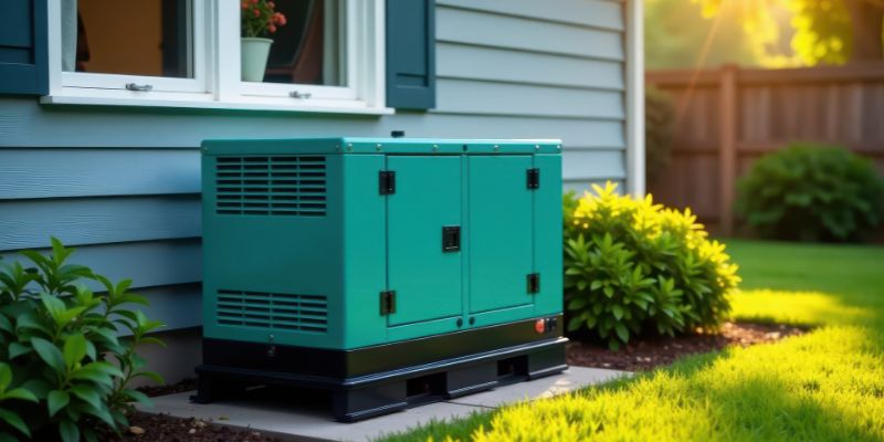 an electrician fixing an electrical generator